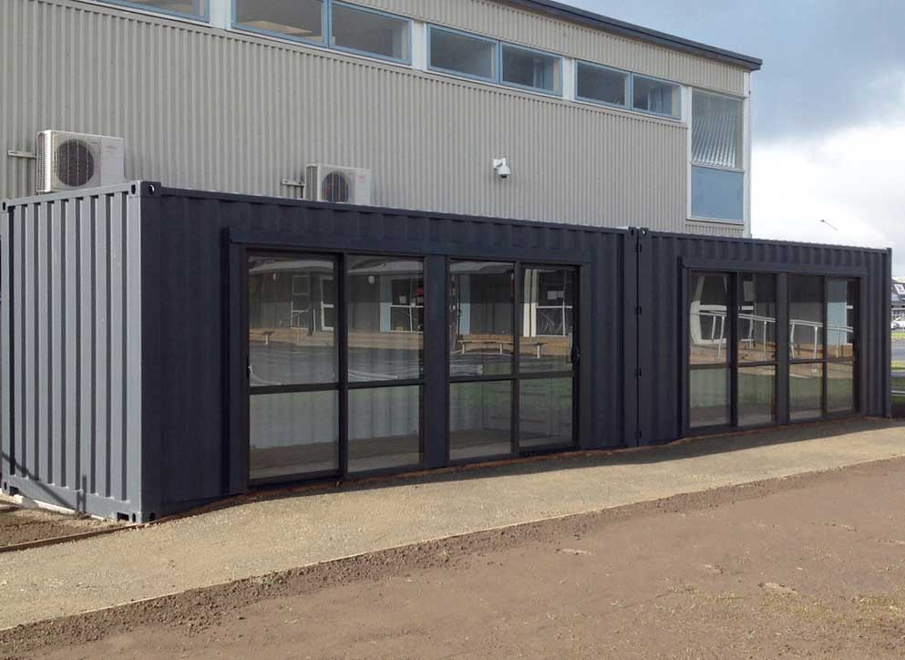 School shower shipping containers